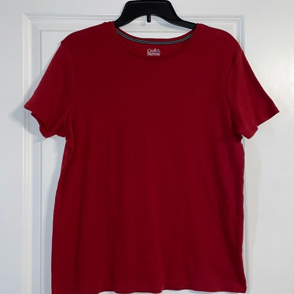 ‼️ Bundle 3/$20 - Croft & Barrow The Classic Tee - Red - Large